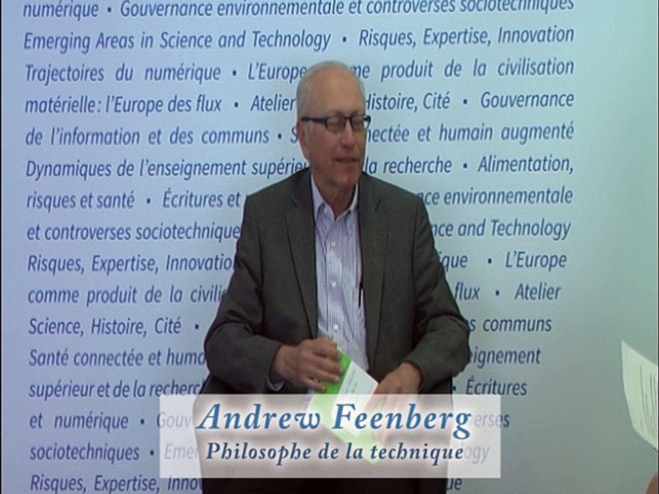 Interview d'Andrew Feenberg, ISCC, 1er juin 2015 - Vidéo Dailymotion