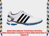 Adidas Mens Adipower TR Golf Shoes 2015 Mens White/Black/Blue 7.5 Regular Fit Mens White/Black/Blue
