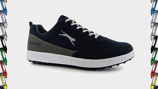 Slazenger Mens Canvas Golf Shoes Lace Up Sports Trainers Navy/Grey UK 9