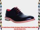 M1 Justin Reece Drake Designer Mens Hand Made Leather Matt Lace Up Shoes (9 U...