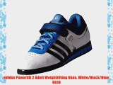 adidas Powerlift 2 Adult Weightlifting Shoe White/Black/Blue UK10