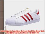 Adidas Superstar Foundation Men's Low Rise Hiking Shoes White (Ftwr White/Scarlet/Ftwr White)