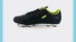 New Mens/Gents Black Lace Up Football Boots With Contrast Lining. - Black/Lime/White - UK SIZE