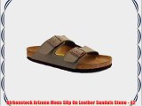 Birkenstock Arizona Mens Slip On Leather Sandals Stone - 42