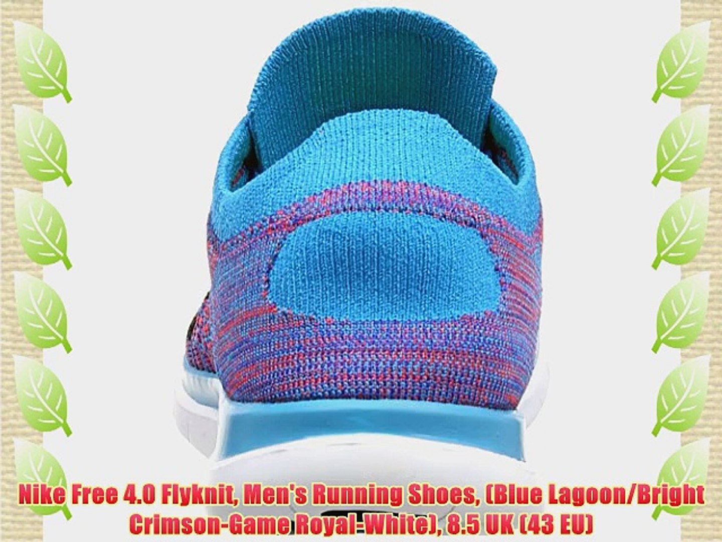 Nike Free 4 0 Flyknit Men S Running Shoes Blue Lagoon Bright Crimson Game Royal White 8 5 Video Dailymotion