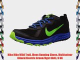 Nike Nike Wild Trail Mens Running Shoes Multicolour (Black/Electric Green/Hypr Cblt) 9 UK