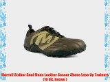 Merrell Striker Goal Mens Leather Soccer Shoes Lace Up Trainers (10 UK Brown )