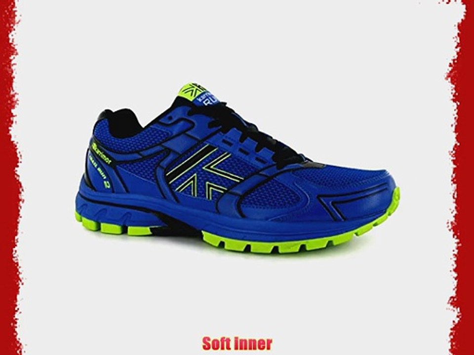 Karrimor Mens Trail Run 2 Trail Running Shoes Trainers Lace Up Soft Inner Blue/Black/Lime 8