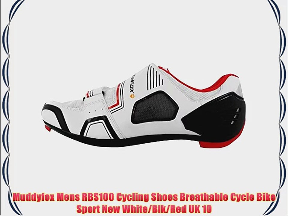 Muddyfox Mens RBS100 Cycling Shoes Breathable Cycle Bike Sport New  White/Blk/Red UK 10 - video Dailymotion