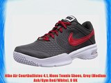 Nike Air Courtballistec 4.1 Mens Tennis Shoes Grey (Medium Ash/Gym Red/White) 9 UK