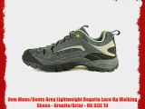 New Mens/Gents Grey Lightweight Regatta Lace Up Walking Shoes - Granite/Briar - UK SIZE 10