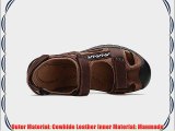 iLoveSIA Mens Athletic and Outdoor Leather Sandals Brown UK Size 8