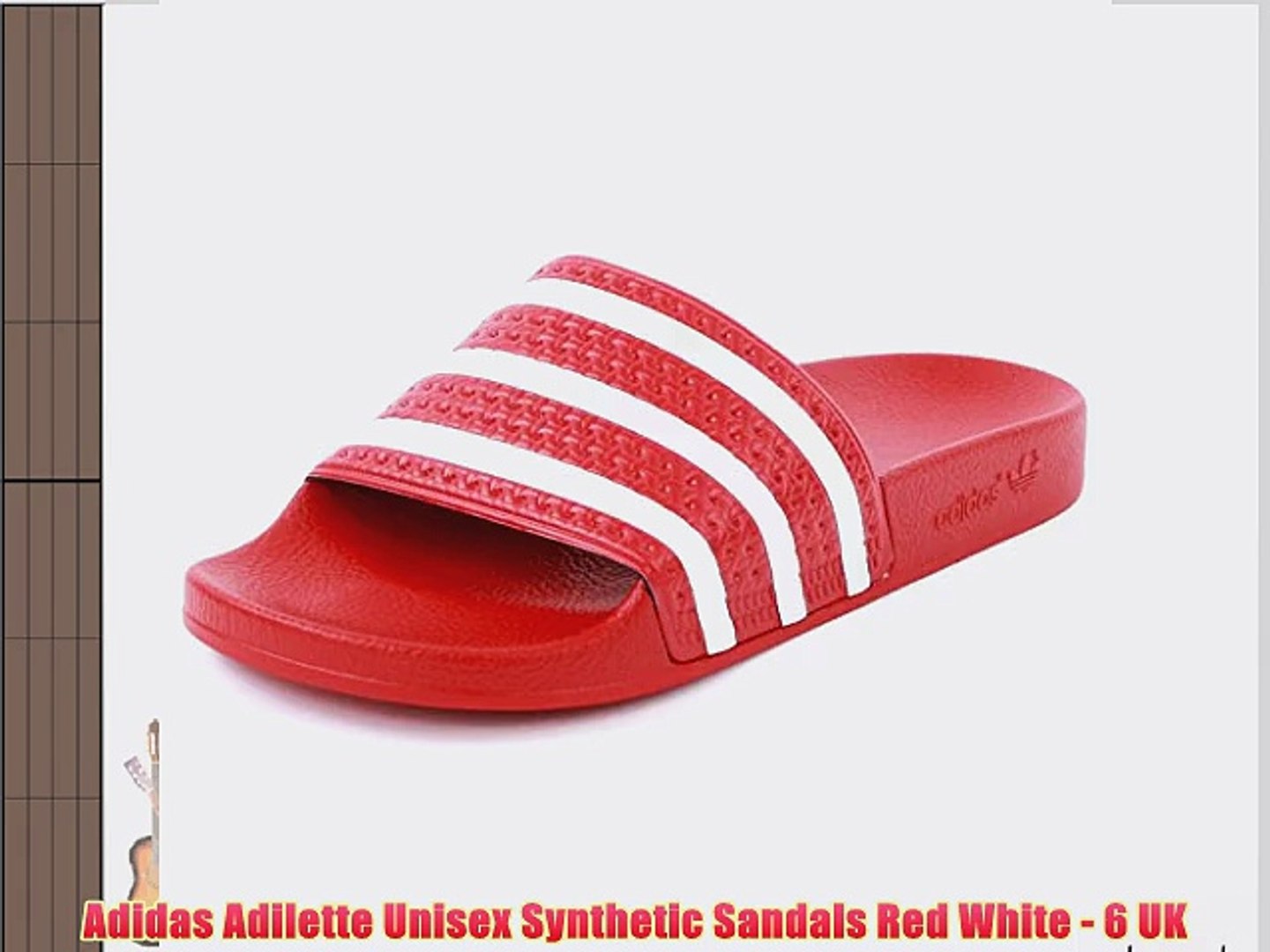 adidas adilette slides red white