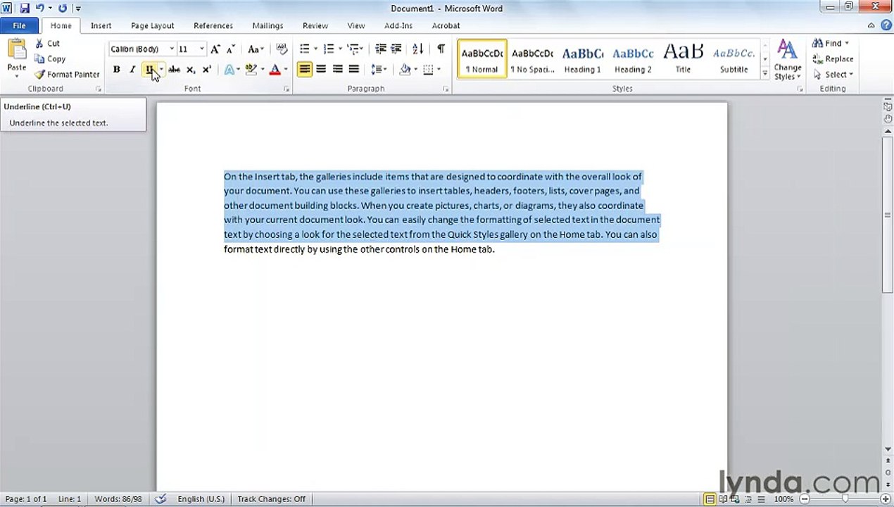 MS Word  Changing Word options