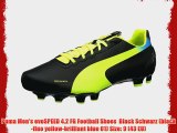 Puma Men's evoSPEED 4.2 FG Football Shoes  Black Schwarz (black-fluo yellow-brilliant blue