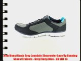 New Mens/Gents Grey Lonsdale Shearwater Lace Up Running Shoes/Trainers - Grey/Navy/Blue - UK