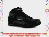 Muddyfox Mens TOUR 100 Mid Cycling Shoes Full Laced Front Sport Cycle Trainers Black/Charcoal