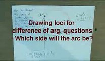 [FP2 Further Complex Numbers] Drawing Loci for a Difference of Argument Question
