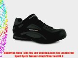 Muddyfox Mens TOUR 100 Low Cycling Shoes Full Laced Front Sport Cycle Trainers Black/Charcoal