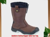 Amblers Steel FS219 Safety Pull On / Mens Boots / Riggers Safety (9 UK) (Brown)