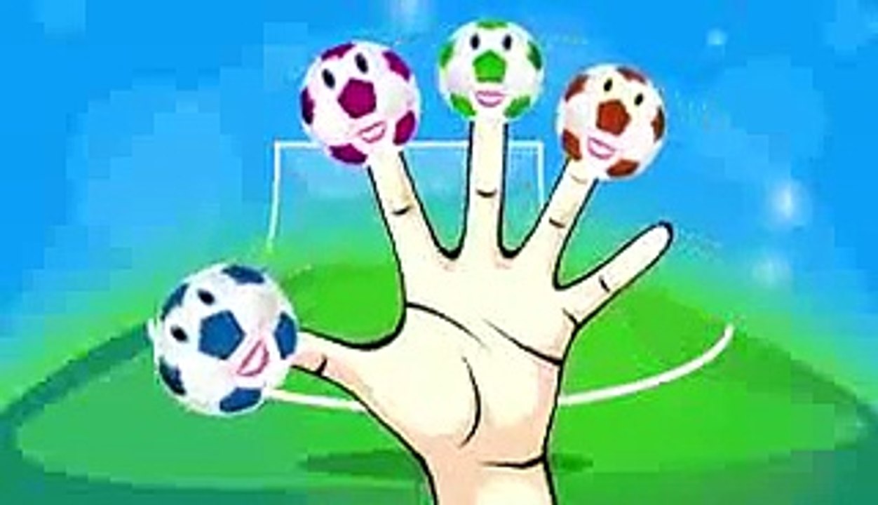 Finger Family FOOTBALL Family ♥ Nursery Rhyme Cartoon Songs For Children   Kinder Surprise Eggs