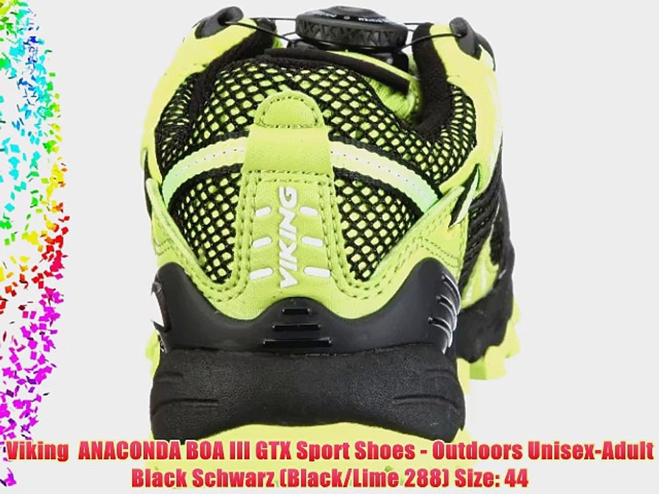 Viking  ANACONDA BOA III GTX Sport Shoes - Outdoors Unisex-Adult  Black Schwarz (Black/Lime