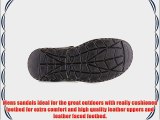 Mens Brown Leather Velcro Adventure Activity Cushioned Summer Sandals SIZE 10