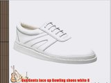 Dek Gents lace up Bowling shoes white 8