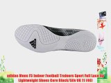 adidas Mens F5 Indoor Football Trainers Sport Full Lace Up Lightweight Shoes Core Black/Silv