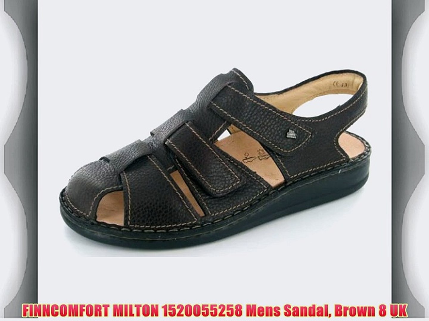 Finncomfort Milton 1520055258 Mens Sandal Brown 8 Uk Video