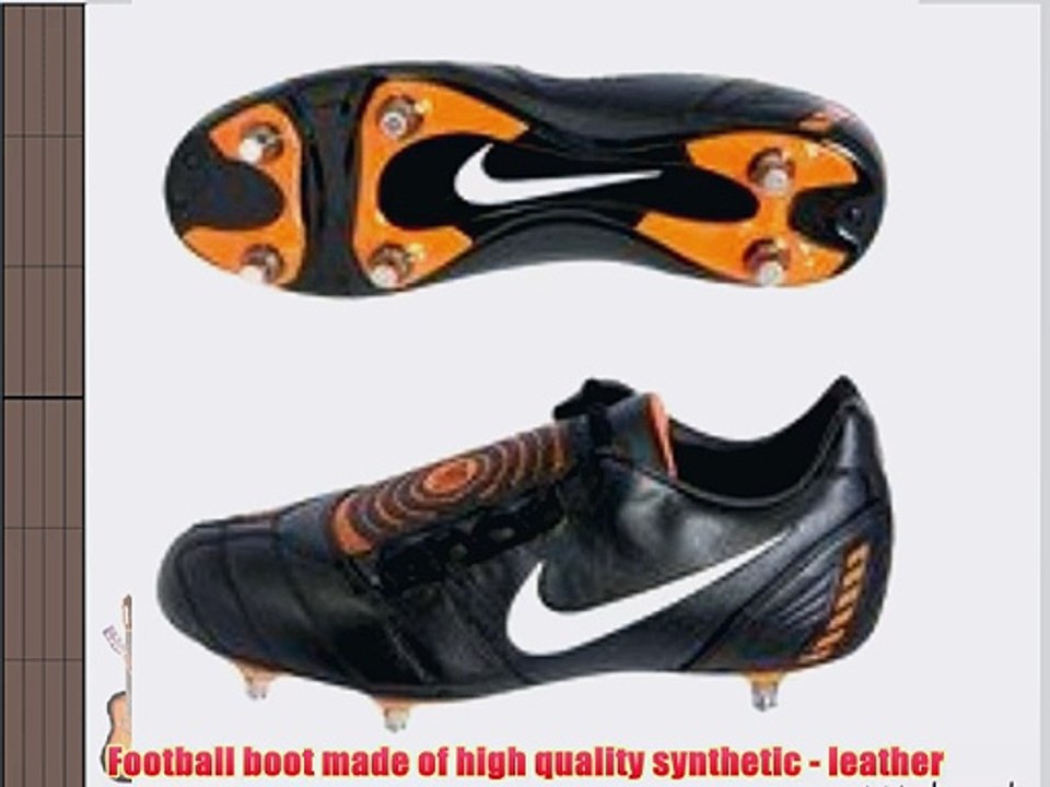 Nike Total 90 Shoot II Extra Soft Ground Football Boots - Black/White/Orange Blaze - UK Size