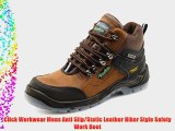 Click Workwear Mens Anti Slip/Static Leather Hiker Style Safety Work Boot