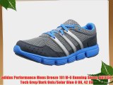 adidas Performance Mens Breeze 101 M-6 Running Shoes D67056 Tech Grey/Dark Onix/Solar Blue