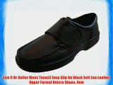 Size 9 Dr Keller Mens Texas5 Easy Slip On Black Soft Lea Leather Upper Formal Velcro Shoes.