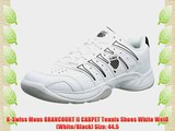 K-Swiss Mens GRANCOURT II CARPET Tennis Shoes White Wei? (White/Black) Size: 44.5