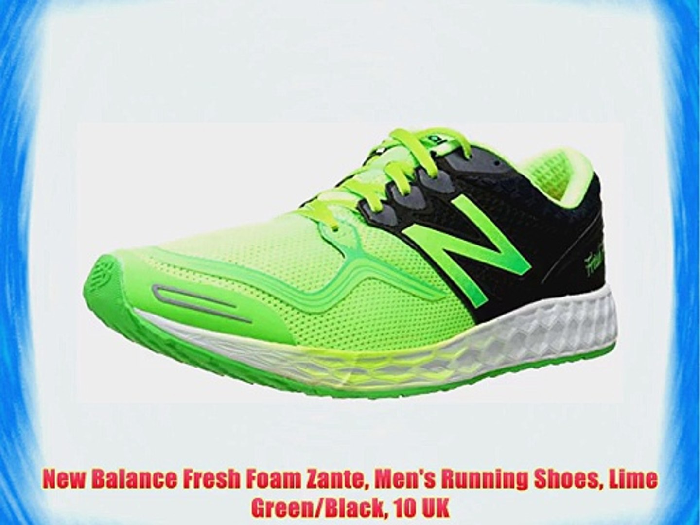 New Balance Fresh Foam Zante Men S Running Shoes Lime Green Black 10 Uk Video Dailymotion