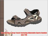 Mens Brown 3 Strap Touch Fastening Adjustable Sports Sandals size 7 UK