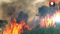 گسترش آتش سوزی در اسپانیا