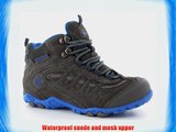 Hi-Tec Boys Windermere Mid Waterproof JR Boots O002747/051/01 Charcoal/Cobalt Blue 2 UK 34