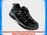 Northwest Territory Reliance Mens Black Leather Waterproof Hiking or Trekking Shoes Size 10