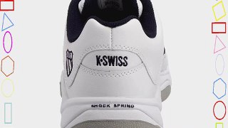 K-Swiss Men's Outshine Carpet Trainer White/Navy/Light Grey 01146-195 10.5 UK