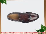 Mens Gusset Tab Brogue Casual leather lining BROWN size 8 UK