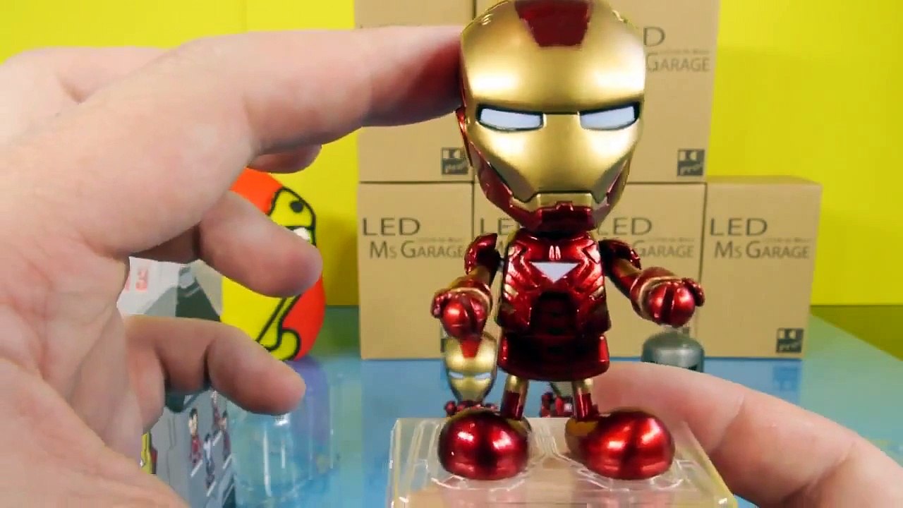 Play Doh Iron Man Surprise Egg Marvel Iron Man 3 Cosbaby Toys Light Up Lockers Disney Cars Toy Club