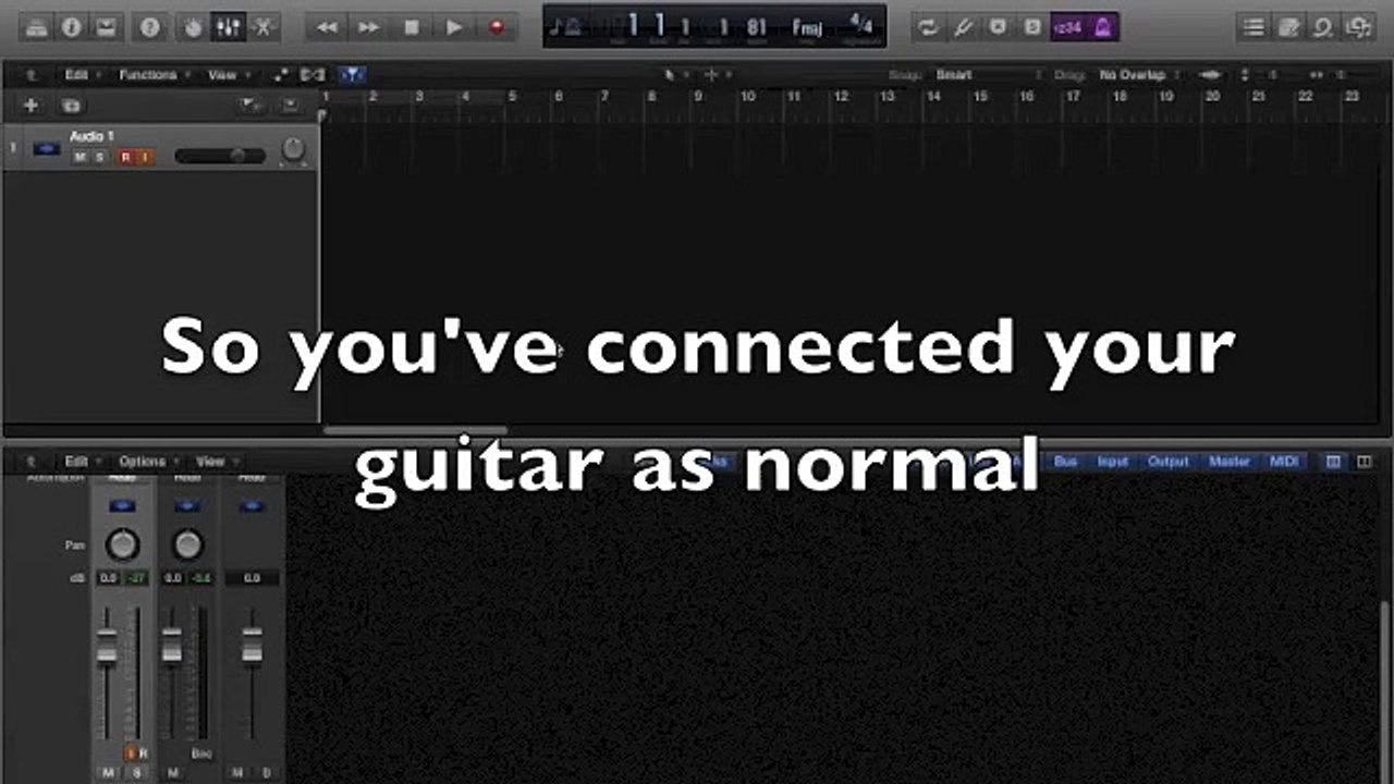 Can't hear guitar when track/project is playing. Logic Pro X