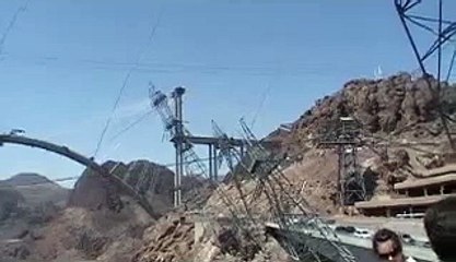Hoover dam bridge construction