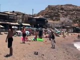 Creta, Matala: spiaggia con scogliera necropoli romana