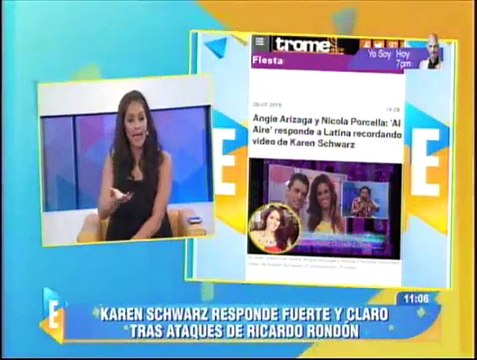 Karen Schwarz dio contundente respuesta a Ricardo Rondón