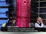 Pablo Iglesias, líder de Podemos de España, explica las razones de su visita a Bolivia