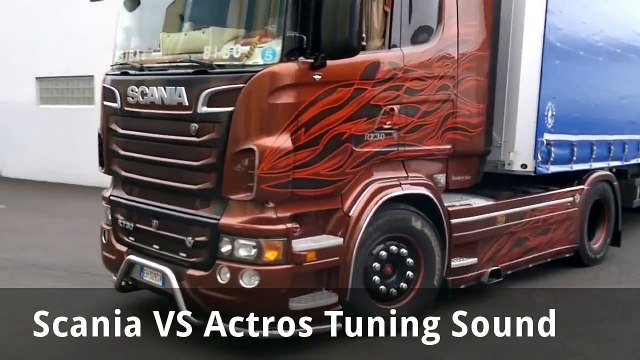 Acceleration - Scania R730 Black Amber Tuning VS Actros MP4