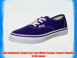 Vans Authentic Purple Iris/True White Canvas Trainer Vokn6Lm 10 UK Junior